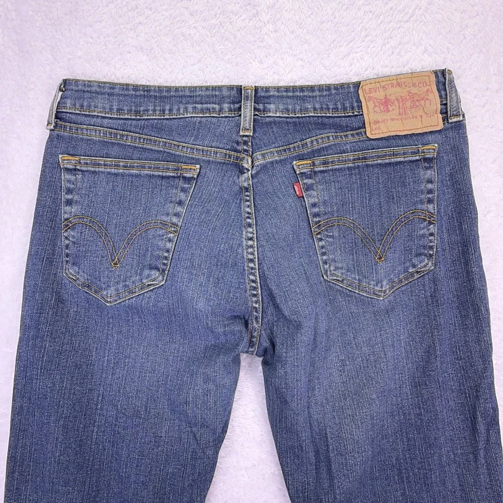 Vintage Levis 519 Flare Womens 13M (34x31)‎ Flare Boot Stretch Denim Jeans Y2K